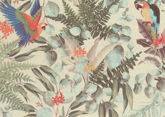 J&V 181 Lemuria Parrots 6521 - tapeta tropikalna
