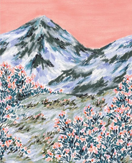 Casadeco 102404075 Beauty Full Image 2 Panoramique Petits Bonheurs - mural z górami