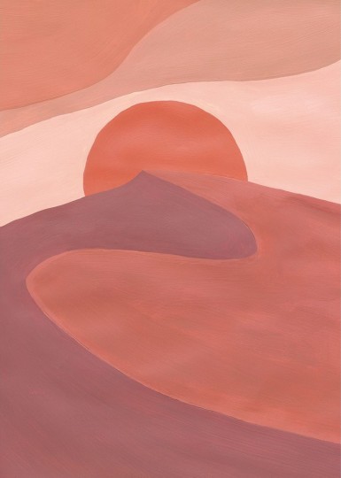 Casadeco 102544044 Beauty Full Image 2 Panoramique Sunset Desert - mural z zachodem słońca