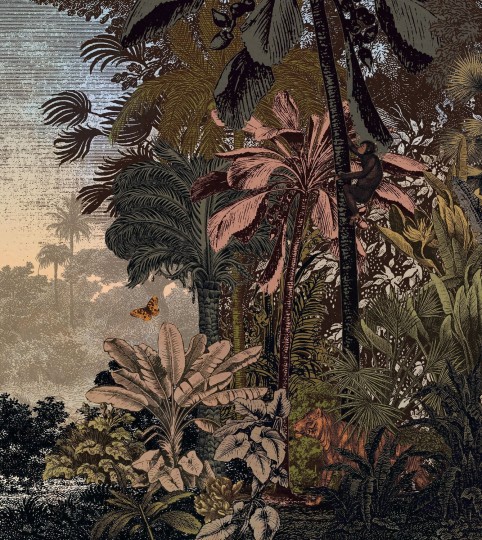 Casadeco 102452173 Beauty Full Image 2 Panoramique Fancy Landscape - mural z dżunglą