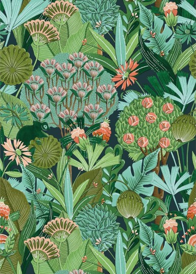 Casadeco 102567070 Beauty Full Image 2 Panoramique Jardin Onirique - mural z ogrodem