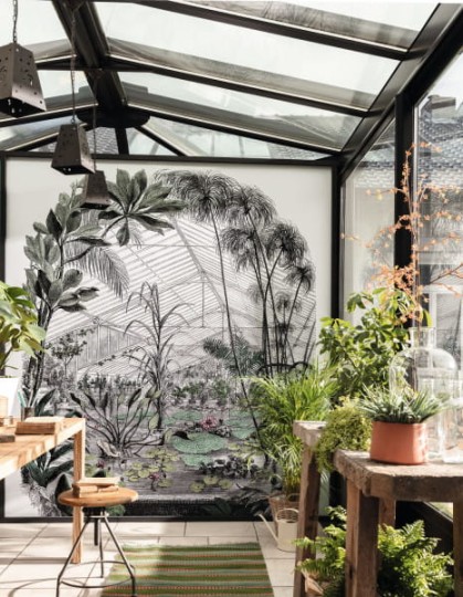 Casadeco 102397070 Beauty Full Image 2 Panoramique Jardin D'hiver - mural ogrodem zimowym