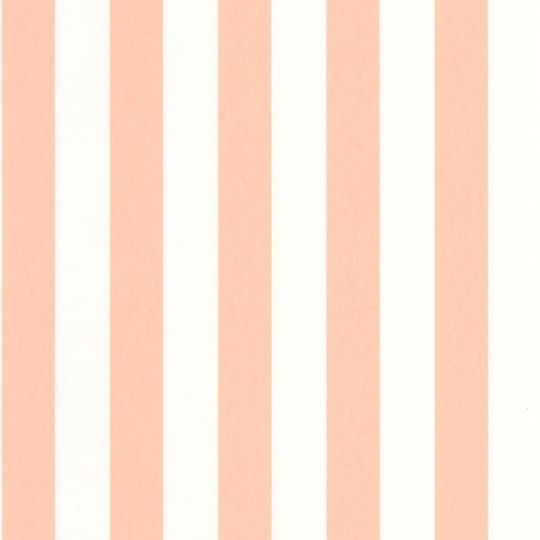 Casadeco 87434480 Les Rayures Olympe Melon - tapeta w pomarańczowe pasy