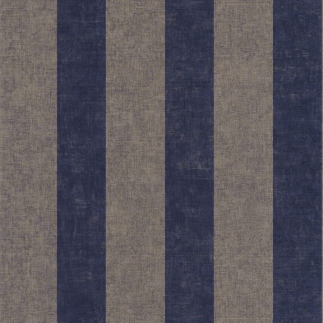 Casadeco 87366505 Les Rayures Valse Bleu Roi - tapeta w czarne paski