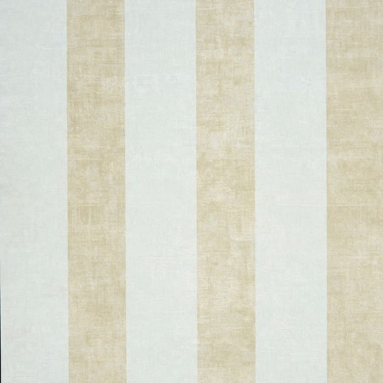 Casadeco 26382119 Les Rayures Majestic Rayure Sable - tapeta w biało-żółte paski