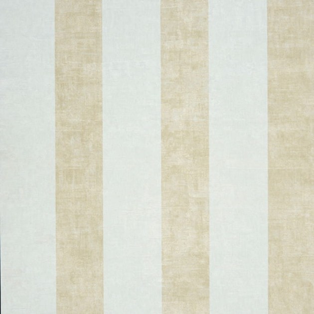 Casadeco 26382119 Les Rayures Majestic Rayure Sable - tapeta w biało-żółte paski