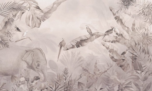 Wall Art Renew Jungle Beige - tapeta z dżunglą