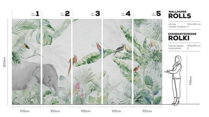 Wall Art Renew Jungle Vivid - tapeta z dżunglą