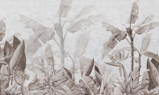 Wall Art Originals Rainforest Beige - mural w liście bananowca