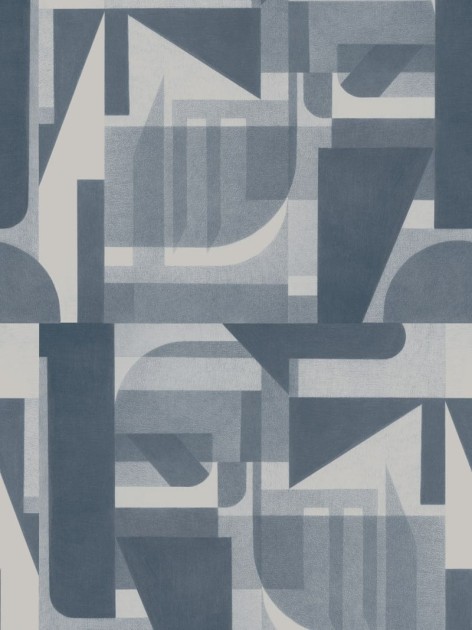 Rebel Walls R19287 Mic Linder Vaasa Blue - mural geometryczny