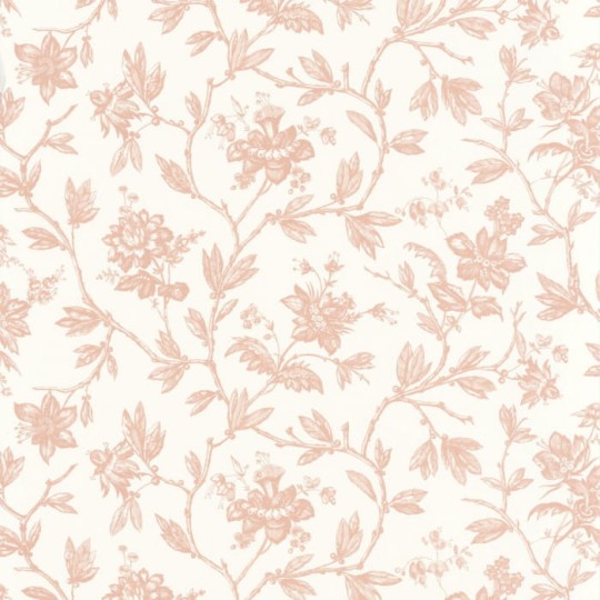 Casadeco 87964122 Les Belles Toiles De Jouy Rosa Rose Blush - tapeta w róże