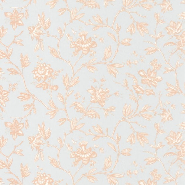Casadeco 87964215 Les Belles Toiles De Jouy Rosa Rose Peche - tapeta w róże