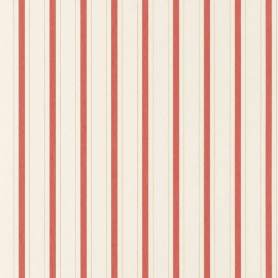 Casadeco 81578225 Les Belles Toiles De Jouy Fontainebleau Rayure Rouge Carmin - tapeta w paski