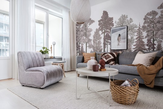 Rebel Walls R17203 Wonder World Scandinavian Bellewood Dawn - mural z lasem