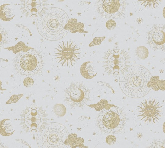 Rebel Walls R18432 Wonder World In The Sky Ivory - mural z kosmosem