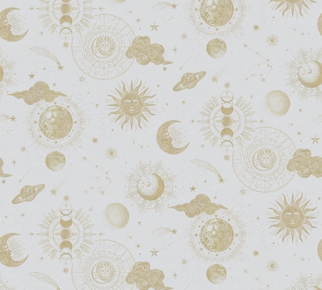 Rebel Walls R18432 Wonder World In The Sky Ivory - mural z kosmosem