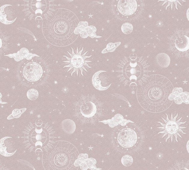 Rebel Walls R18434 Wonder World In The Sky Pink - mural z kosmosem