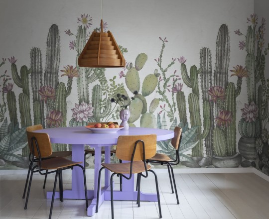 Rebel Walls R18452 Wonder World Playfull Cactus Ivory - mural z kaktusami