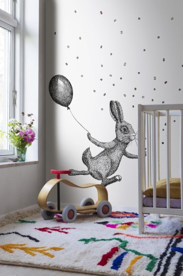 Rebel Walls R18203 Wonder World Circus Animal Harriette - mural z królikiem