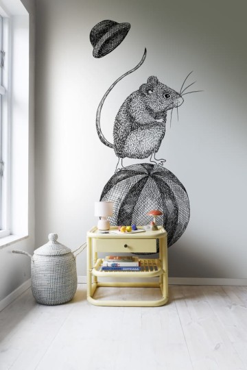 Rebel Walls R18201 Wonder World Circus Animal Maximus - mural z myszą