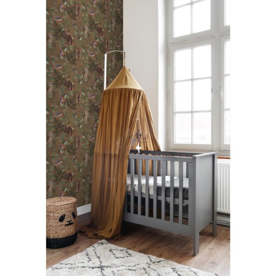 Esta 139251 Forest Friends - tapeta w leśne zwierzątka na karmelowym tle