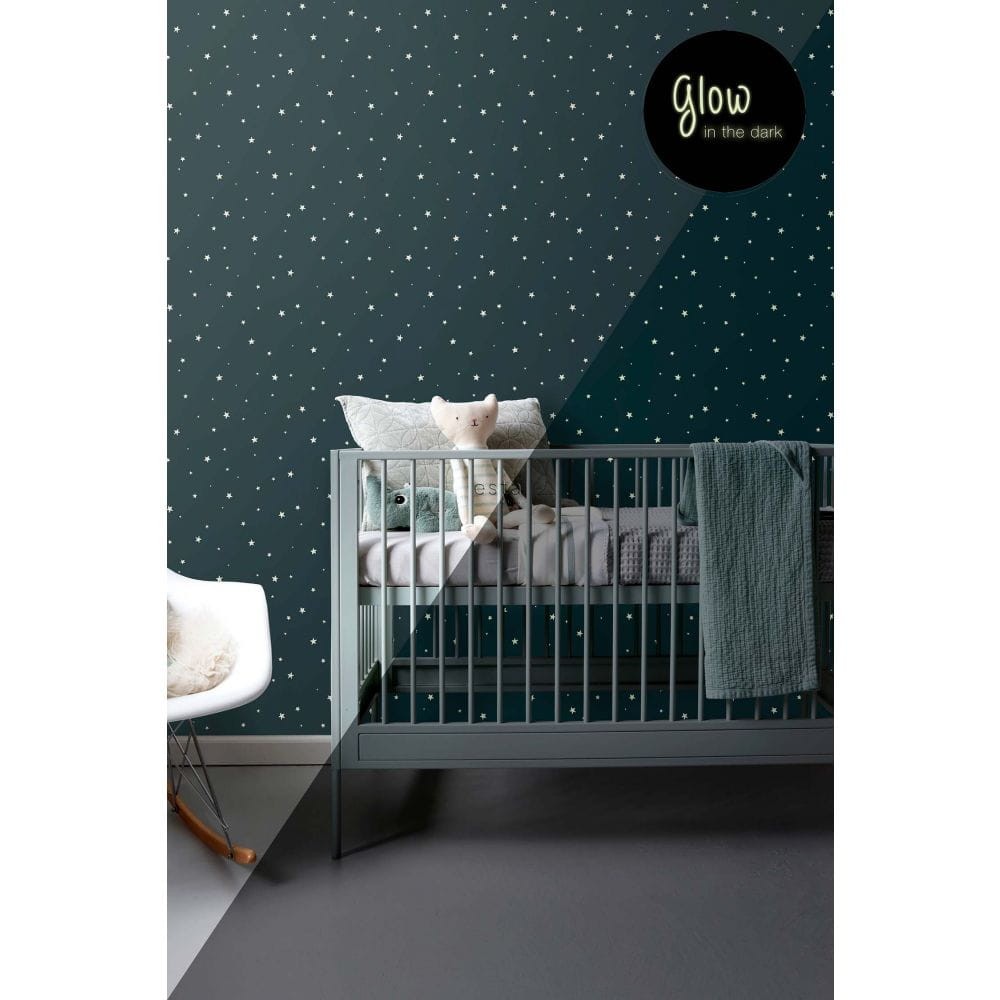 Esta 139262 Forest Friends  - tapeta w gwiazdy na granatowym tle