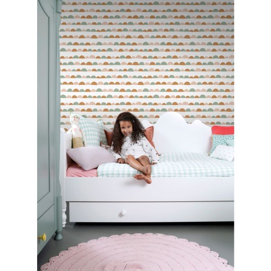 Esta 139267 Forest Friends - tapeta geometryczna w kolorowe górki