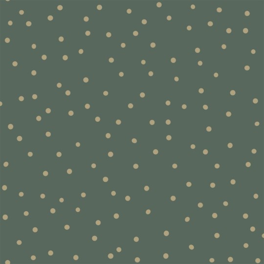 Esta 139275 Forest Friends - tapeta w złote kropki na zielonym tle