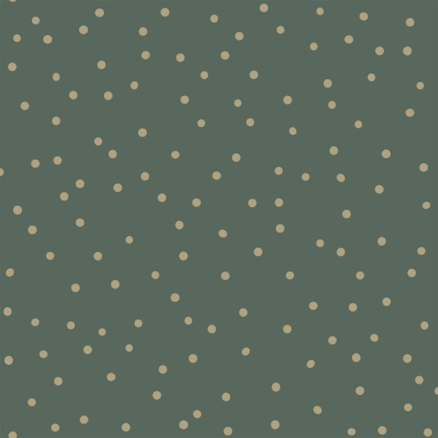 Esta 139275 Forest Friends - tapeta w złote kropki na zielonym tle