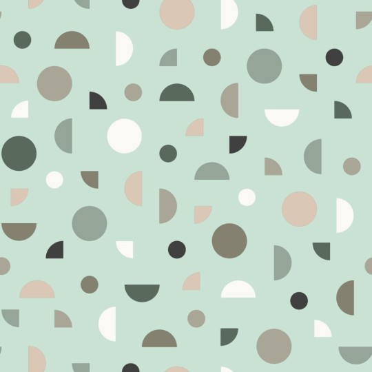 Esta 139279 Forest Friends - tapeta w geometryczne motywy na miętowym tle