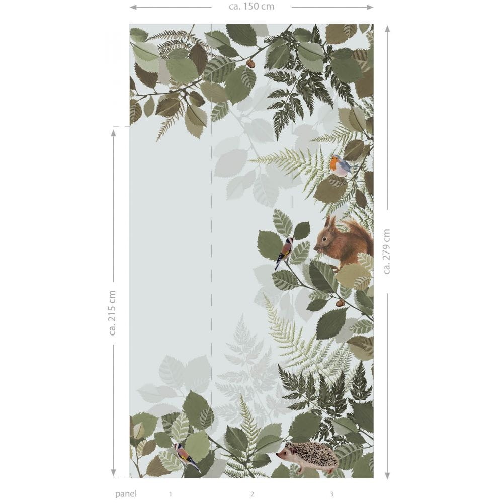 Esta 159051 Forest Friends - mural z lasem i zwierzątkami