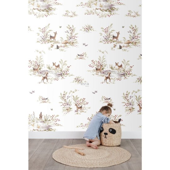 Esta 159055 Forest Friends - mural z sarenkami w lesie