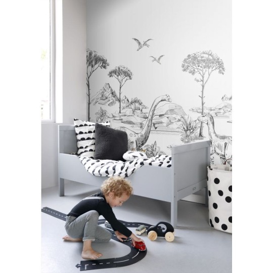 Esta 159063 Forest Friends - mural z dinozaurami na białym tle