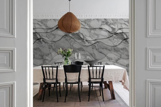 Rebel Walls R18626 3D Wave Marble - mural geometryczny