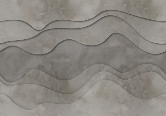 Rebel Walls R18627 3D Wave Sand - mural geometryczny