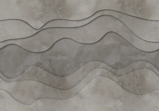 Rebel Walls R18627 3D Wave Sand - mural geometryczny