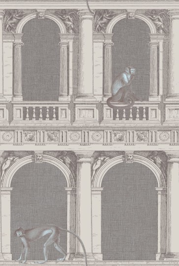 Tapeta Cole & Son - Fornasetti II - Procuratie e Scimmie 97/8022