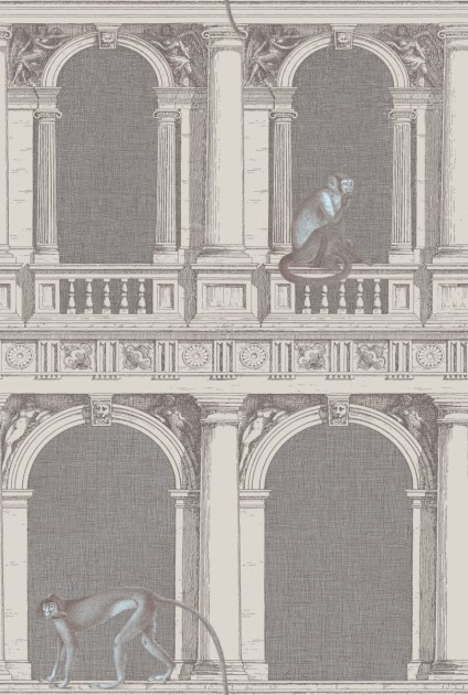 Tapeta Cole & Son - Fornasetti II - Procuratie e Scimmie 97/8022