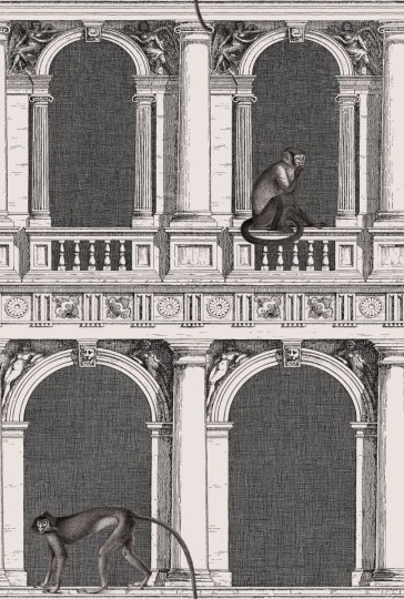 Tapeta Cole & Son - Fornasetti II - Procuratie e Scimmie 97/8024