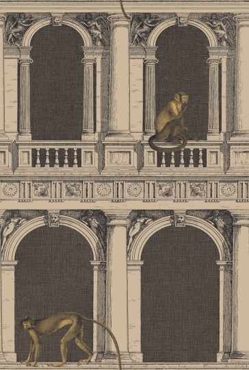 Tapeta Cole & Son - Fornasetti II - Procuratie e Scimmie 97/8025