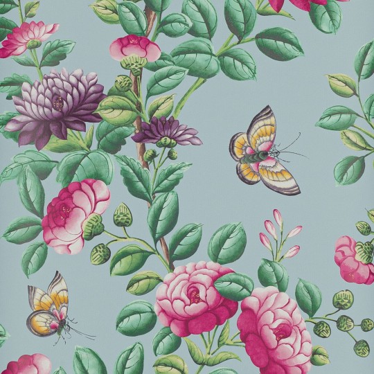 Manuel Canovas 03113-02 Papiers Peints vol. 8 Nankin - tapeta w kwiaty i motyle