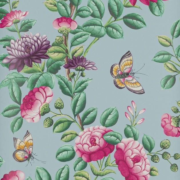 Manuel Canovas 03113-02 Papiers Peints vol. 8 Nankin - tapeta w kwiaty i motyle