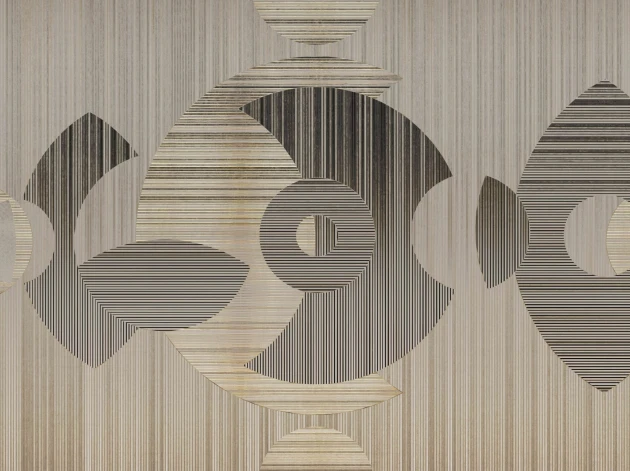 BN Riviera Maison 300400 Bamboo Bliss - mural geometryczny