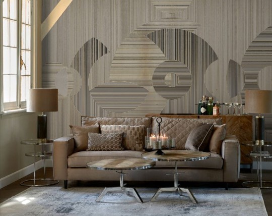 BN Riviera Maison 300400 Bamboo Bliss - mural geometryczny