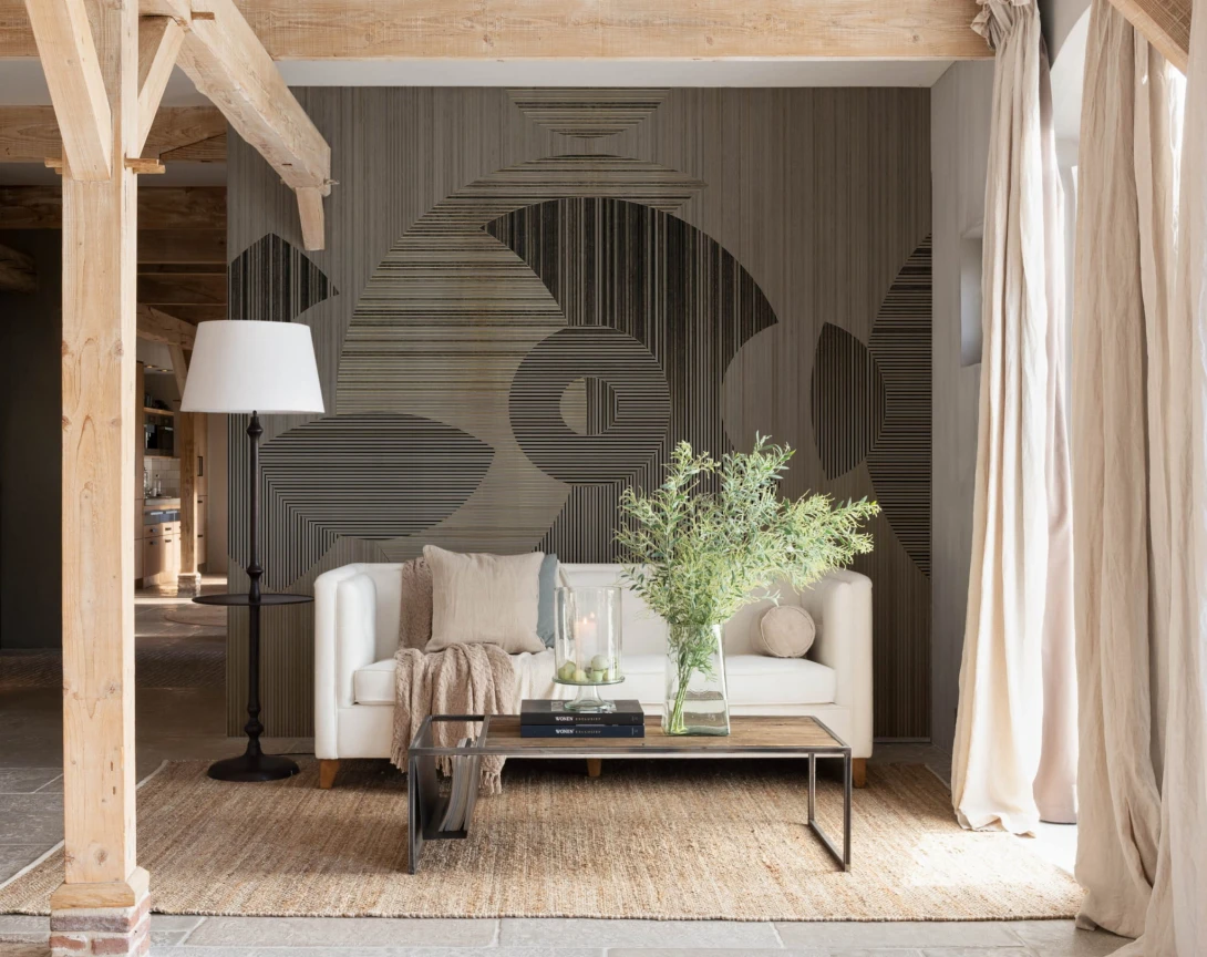 BN Riviera Maison 300400 Bamboo Bliss - mural geometryczny