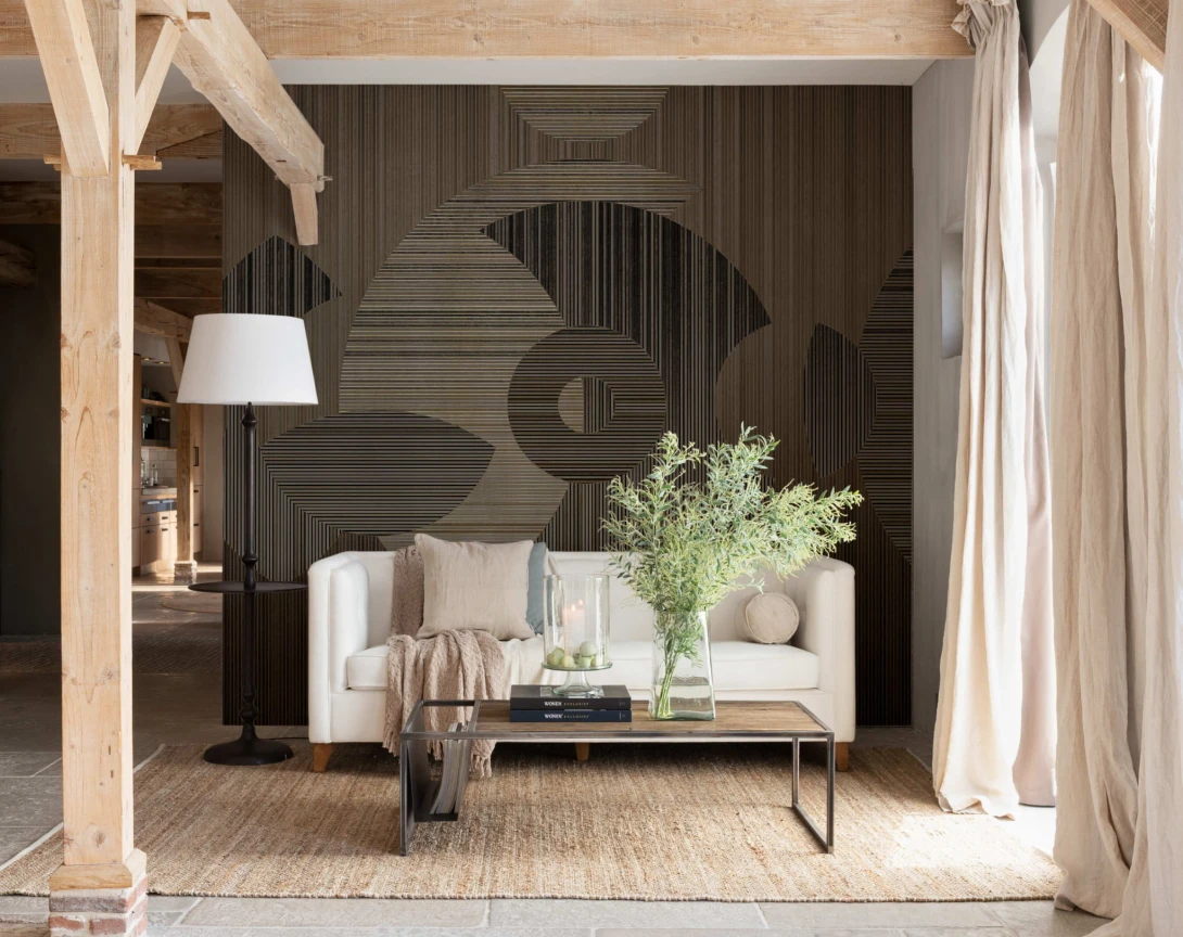BN Riviera Maison 300401 Bamboo Bliss - mural geometryczny