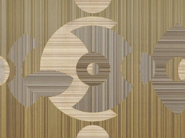BN Riviera Maison 300402 Bamboo Bliss - mural geometryczny