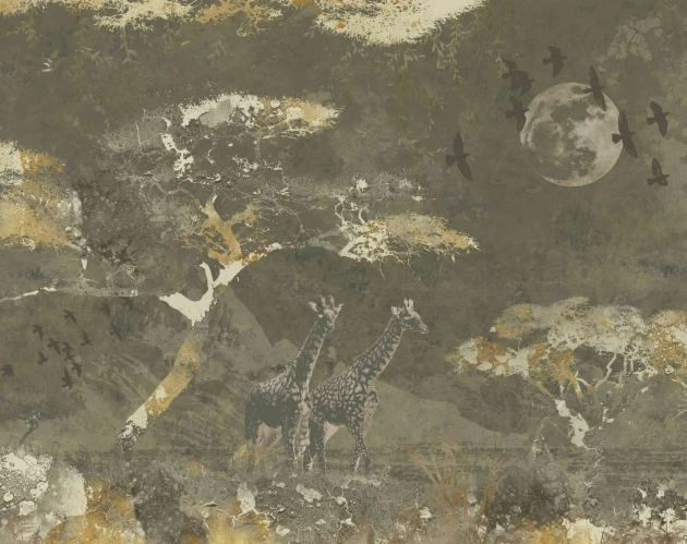 BN Riviera Maison 300406 Savannah - mural tropikalny