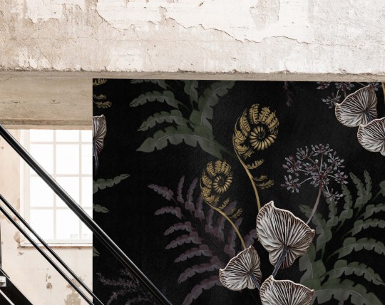 BN Riviera Maison 300461 Forest Fern - mural w kwiaty maxi