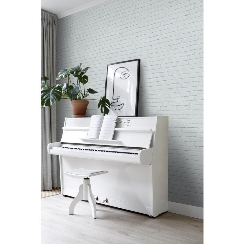 Esta 138534 Paradise - tapeta imitująca jasnoszarą cegłę